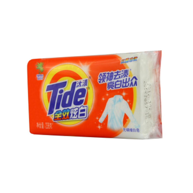 汰渍Tide 全效炫白三重功效增白洗衣皂238g/块 (价格为单块价格,10块起订,不足起订量不发货)
