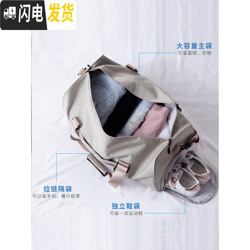 三维工匠旅行收纳包手提行李箱收纳袋洗漱包便携大容量短途单肩男女健身包高清大图