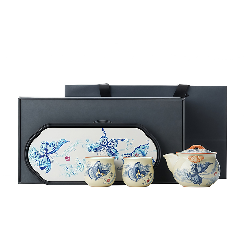 卫未来 汝窑茶具套装 一壶二杯 套高清大图