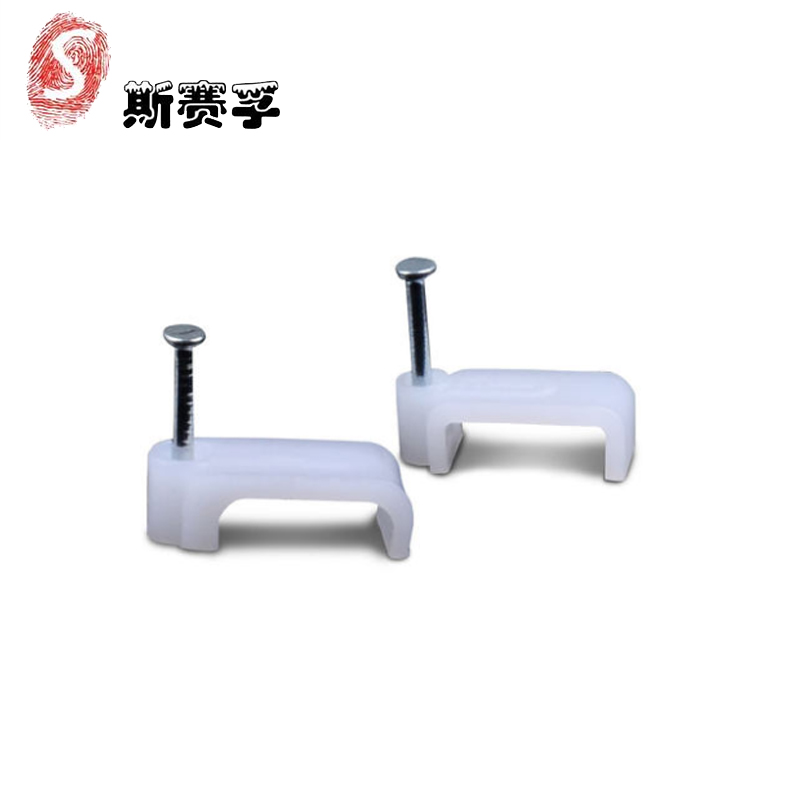 斯赛孚 SF-FXQ 方形钢钉线卡子 网线钉走线卡扣 方形6mm (10包装,100/包)高清大图