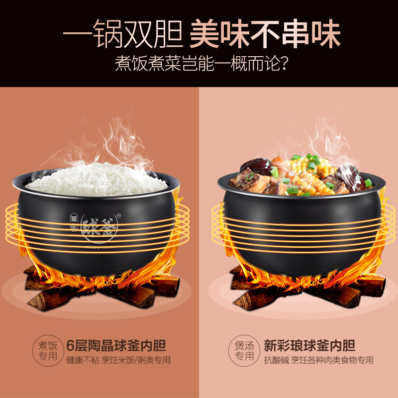 苏泊尔 (SUPOR)电压力锅 CYSB50YSW21QTA-100 5L/升 双胆大容量电饭煲高压智能电高压锅电饭锅高清大图