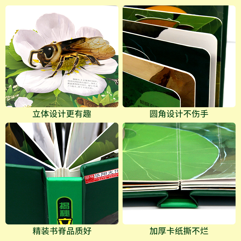 [醉染正版]奇趣昆虫立体书 昆虫记百科全书 6岁以上8-10岁动物书籍百科大全绘本读物幼儿园大班一年级二三年级小学生揭秘高清大图