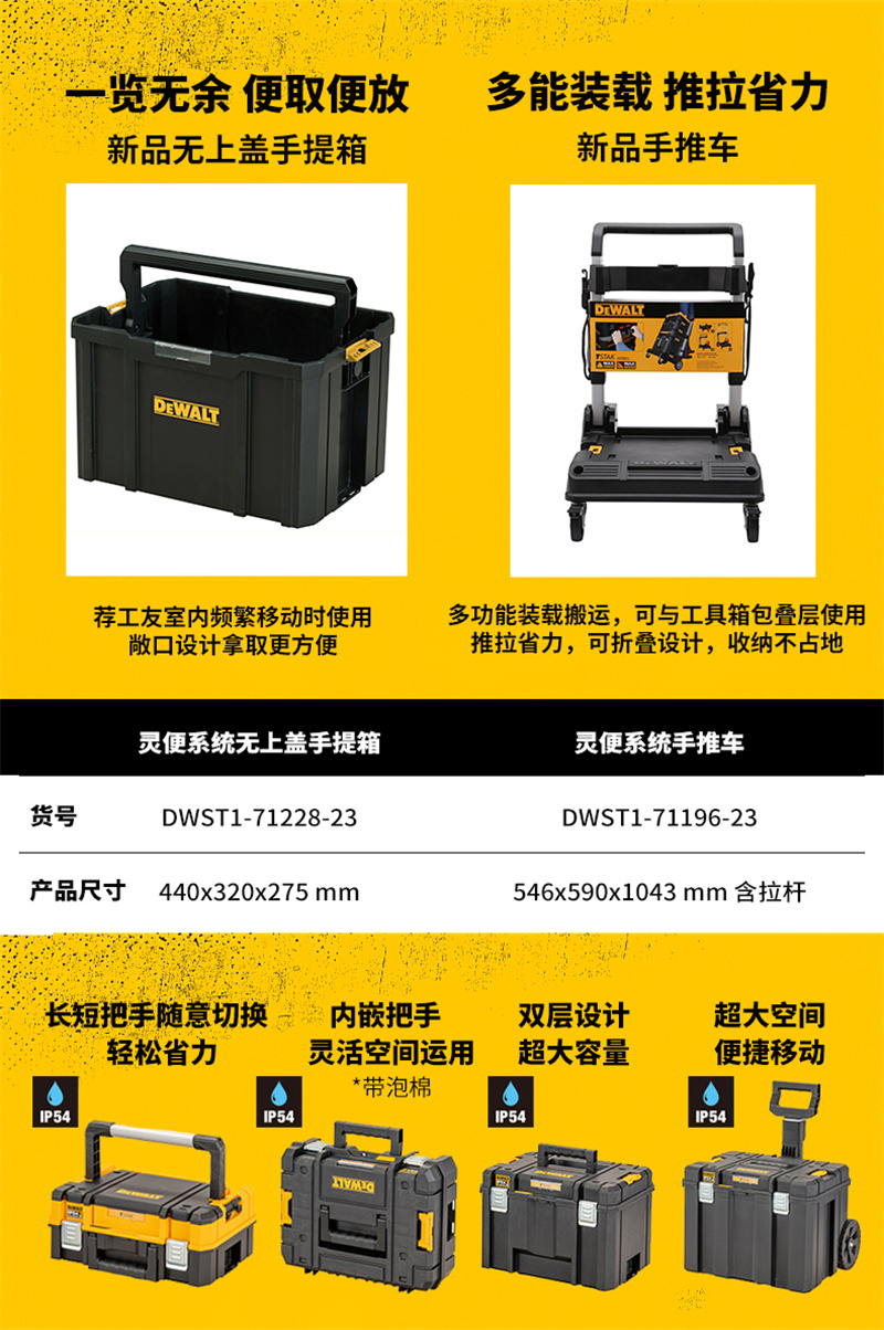 得伟无上盖 手提箱(DWST1-71228-23)/个高清大图