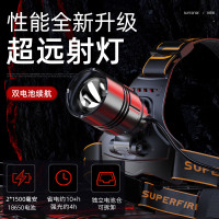 神火GTX8头灯强光超亮远射长续航夜钓鱼可充电防水头戴式工作灯