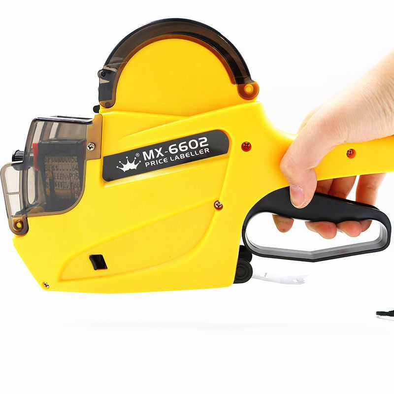 6600专业版红色机器1个墨轮双排打价机双行10位日期价格标签机手动