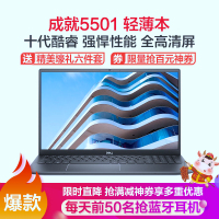 戴尔（DELL）成就5501 15.6英寸商务办公轻薄本笔记本电脑 (i5-1035G1 16G内存 512GB固态 MX330 2G独显）金色 定制版