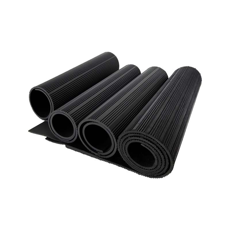 天空桥 高压绝缘垫 黑色条纹 10kv 5mm*1米*10米 卷高清大图