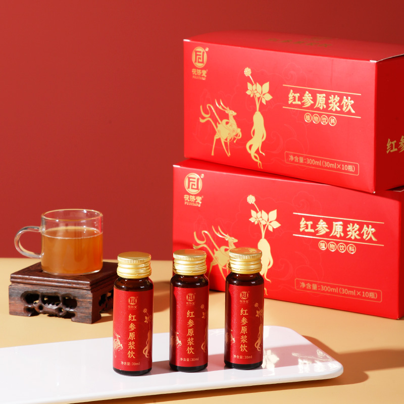 茯济堂红参原浆口服液300ml 人参液滋补节送长辈父母亲节日营养礼品