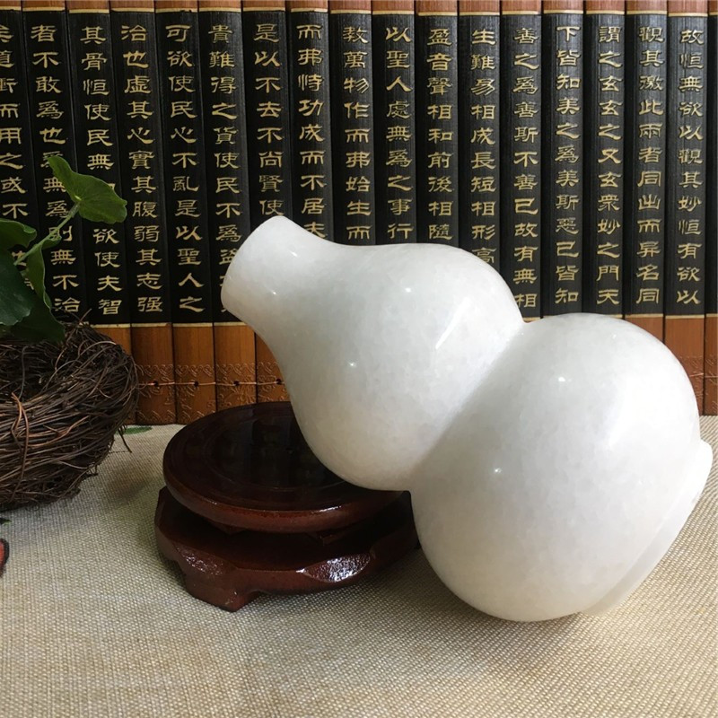 玉石葫芦摆件福禄家居客厅摆设玄关桌柜装饰品