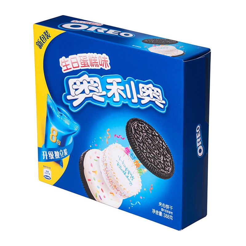 亿滋奥利奥(OREO) 夹心饼干 零食 生日蛋糕味388g高清大图