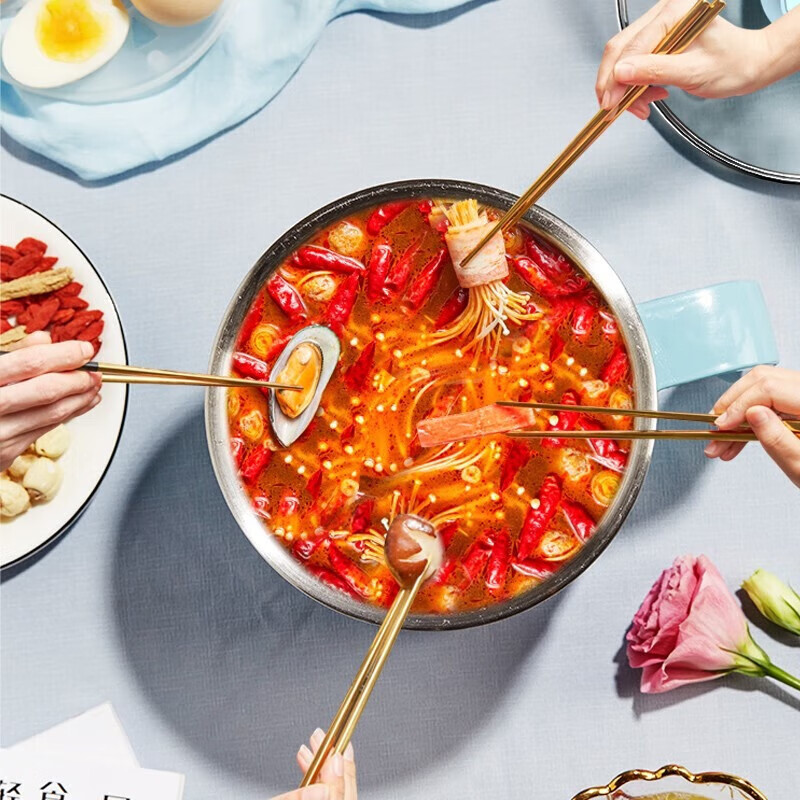 利仁多用途锅 1.3L多功能电煮锅小火锅学生宿舍1-2人泡面锅 LPHG-5珊瑚绿高清大图