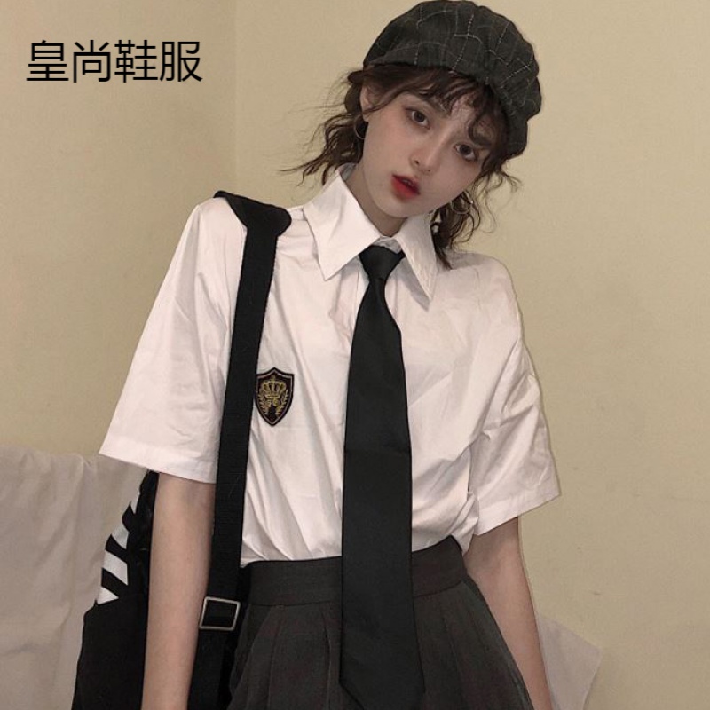 制服套装jkjk女装盐系领带衬衫女设计感小众学生装学院风全套英伦风