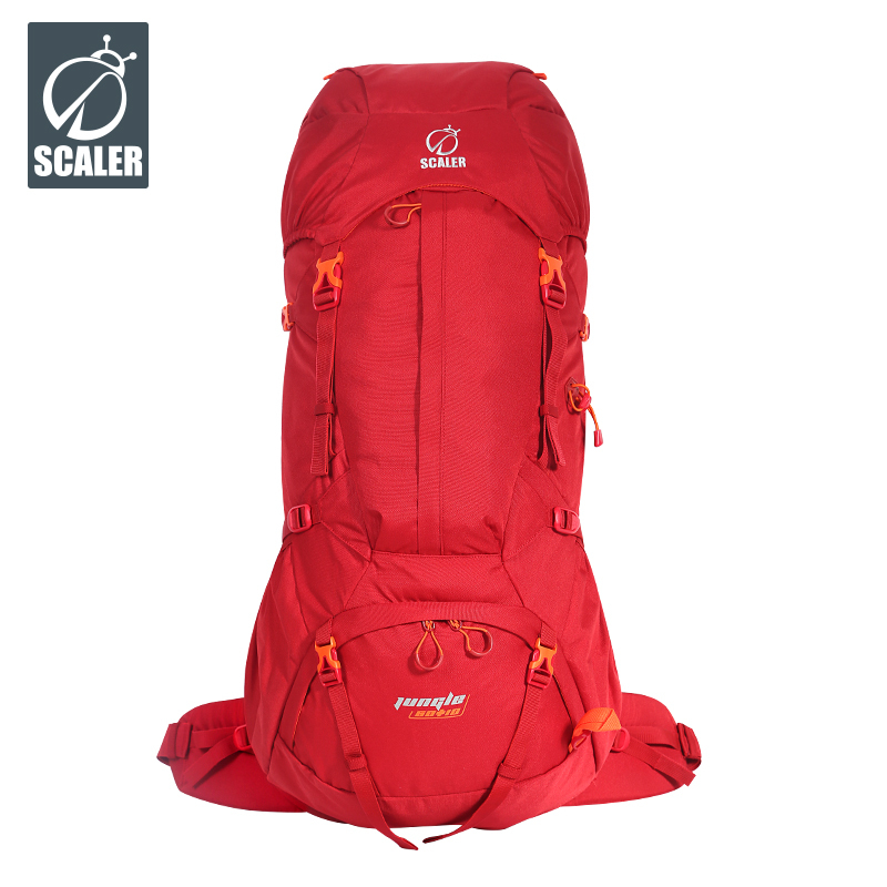思凯乐(SCALER)Z8322015户外新款登山包60L大容量耐磨抗撕裂徒步露营旅行双肩背包 蓝色服饰