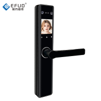 爱而福德(EFUD)E5A人脸识别智能门锁指纹锁密码锁家用全自动智能门锁指纹锁密码锁防盗门锁2.8寸彩屏内置摄像头幻影黑