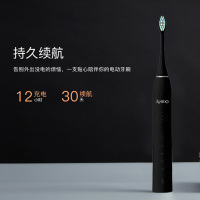 ApiYoo 荷兰艾优成人电动牙刷 G7 声波震动 充电式牙刷 情侣款男女通用(自带2支刷头) 黑色