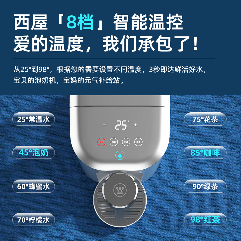 西屋(Westinghouse)即热式泡茶机 速热茶饮机 家用台式饮水机 办公室全自动煮茶器 WFH30-Y3061高清大图
