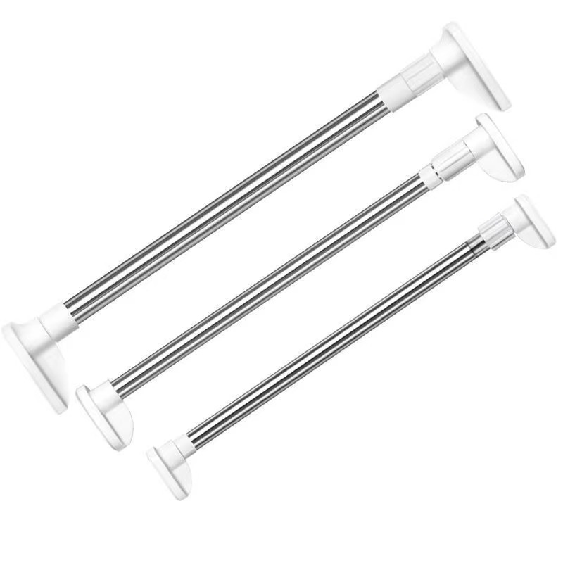 [补贴10%]免打孔伸缩杆浴帘杆窗帘杆阳台衣柜撑杆门帘杆晾衣杆挂杆罗马杆高清大图