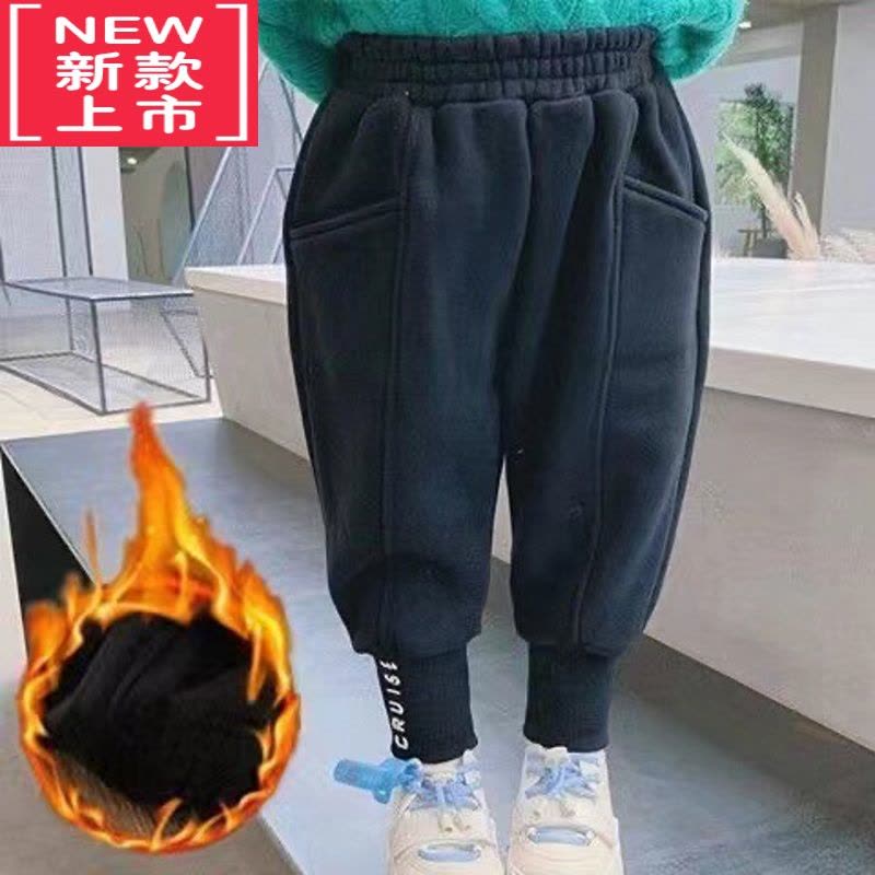 可莉允女童加绒裤子春秋款宝宝2022新款韩版冬季加厚运动裤女童保暖长裤保暖裤图片