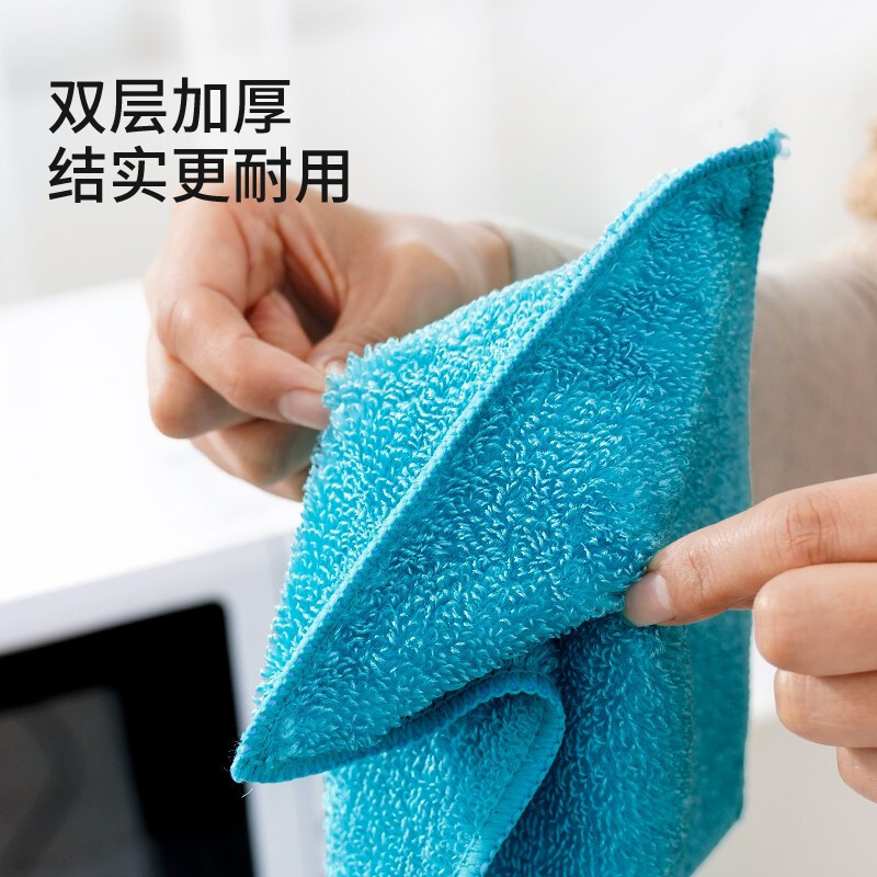 竹纤维洗碗布不易沾油厨房清洁抹布家用不易掉毛吸水懒人清洁巾