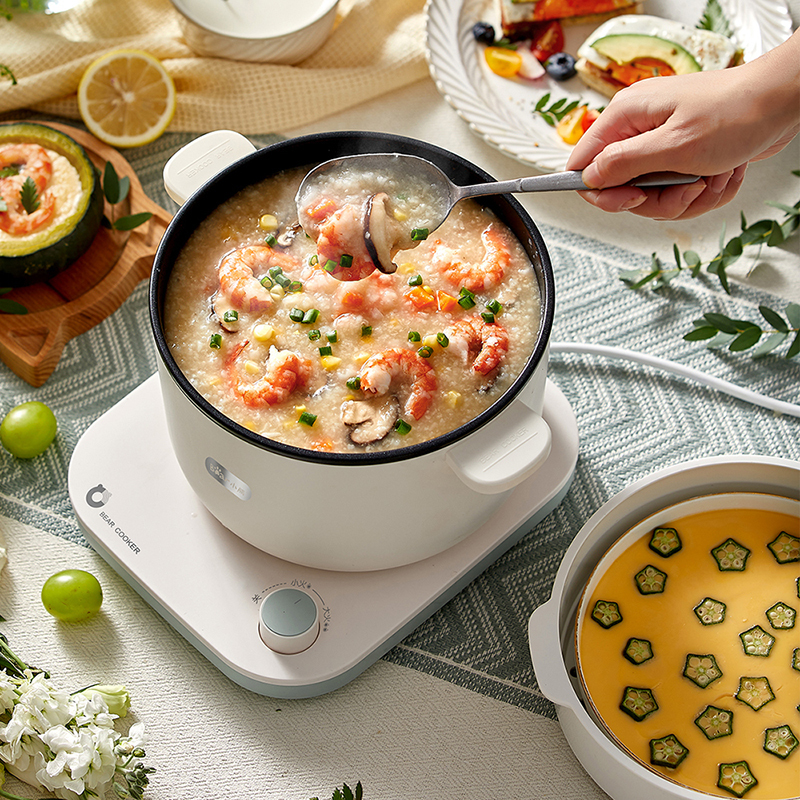 小熊bear电煮锅分体电炒锅蒸煮一体电火锅多功能电热锅宿舍小锅家用