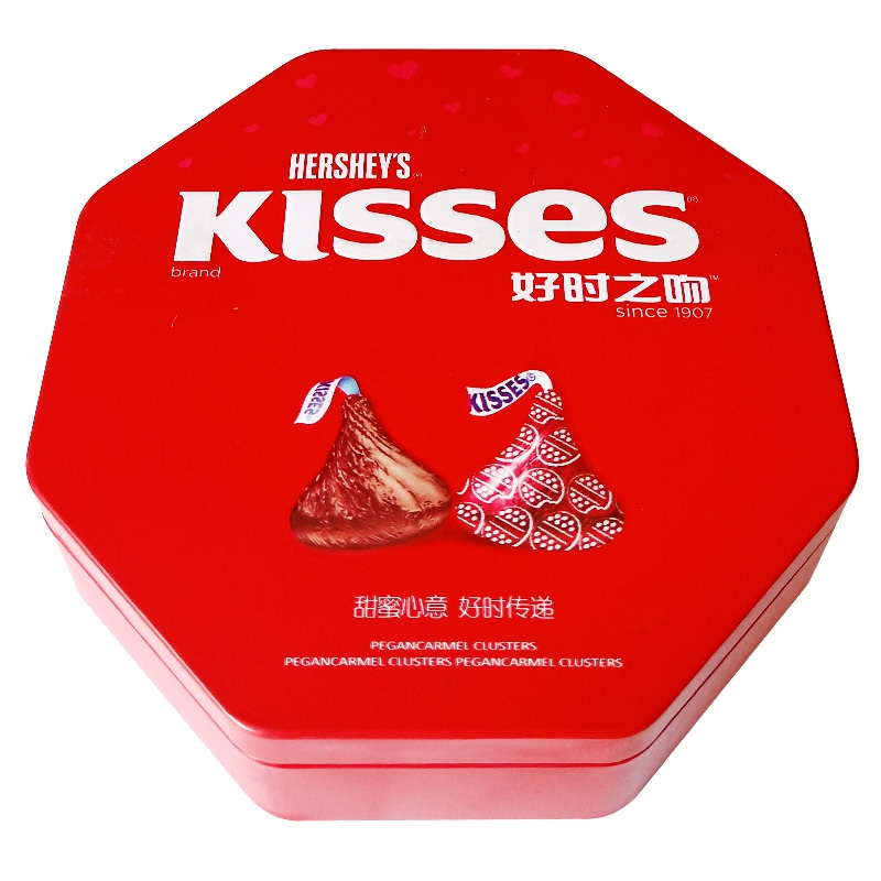 好时(Hershey’s) kisses好时牛奶巧克力12粒八角铁盒结婚喜糖礼盒装(不含礼袋)高清大图
