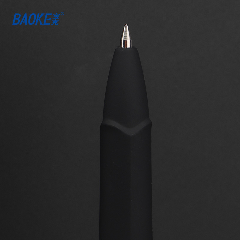 宝克(BAOKE)PC3868 0.5mm大容量子弹头中性笔 磨砂防滑笔杆 12支/盒 1盒