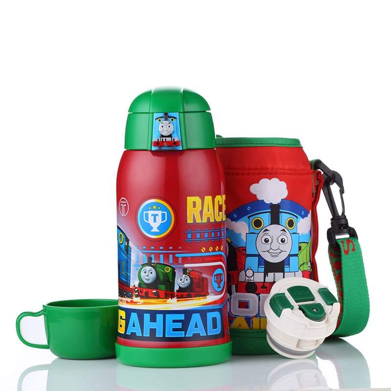 托马斯&朋友(Thomas&Friends) 儿童水壶保温杯双盖两用便携水杯大容量 600ml 荧光绿316内胆