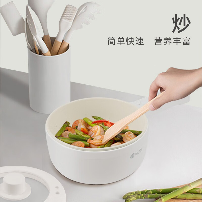 艾青春AIYOUth)家用大火力小型多功能电火锅(带蒸笼) AI-HG303高清大图