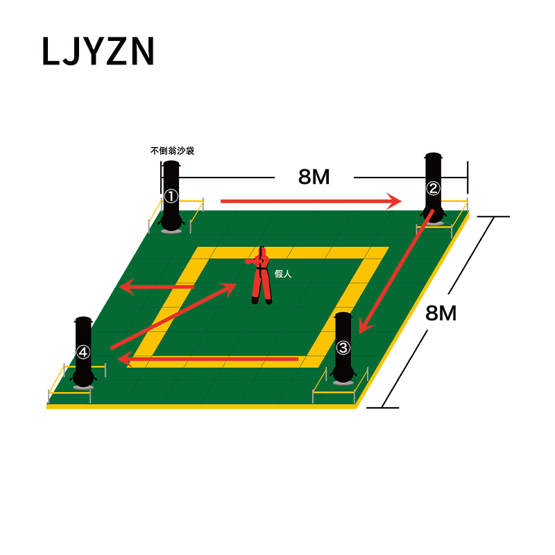 LJYZN-C1958不倒翁沙袋拳法膝法腿法肘法考核格斗基本功连贯训练考评系统不倒翁格斗基本功训练考评系统高清大图