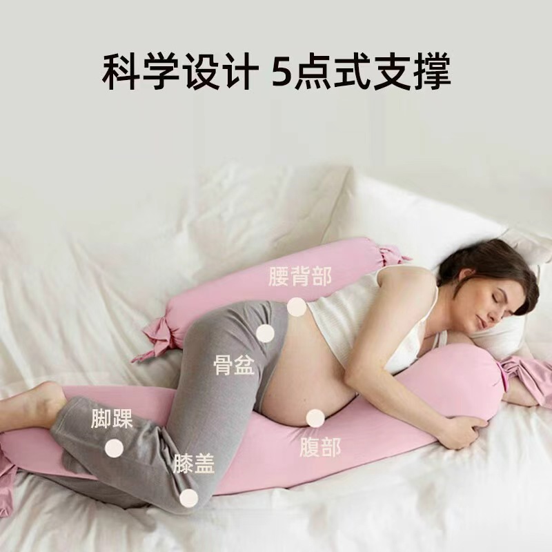 孕妇枕头护腰抱枕侧睡枕孕期托腹U型多功能孕妇睡觉侧卧枕孕神器高清大图