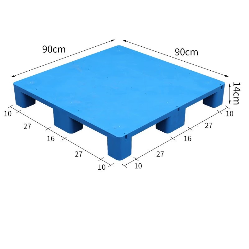 宁储 塑料托盘 平板九脚托盘 90*90*14cm 张高清大图