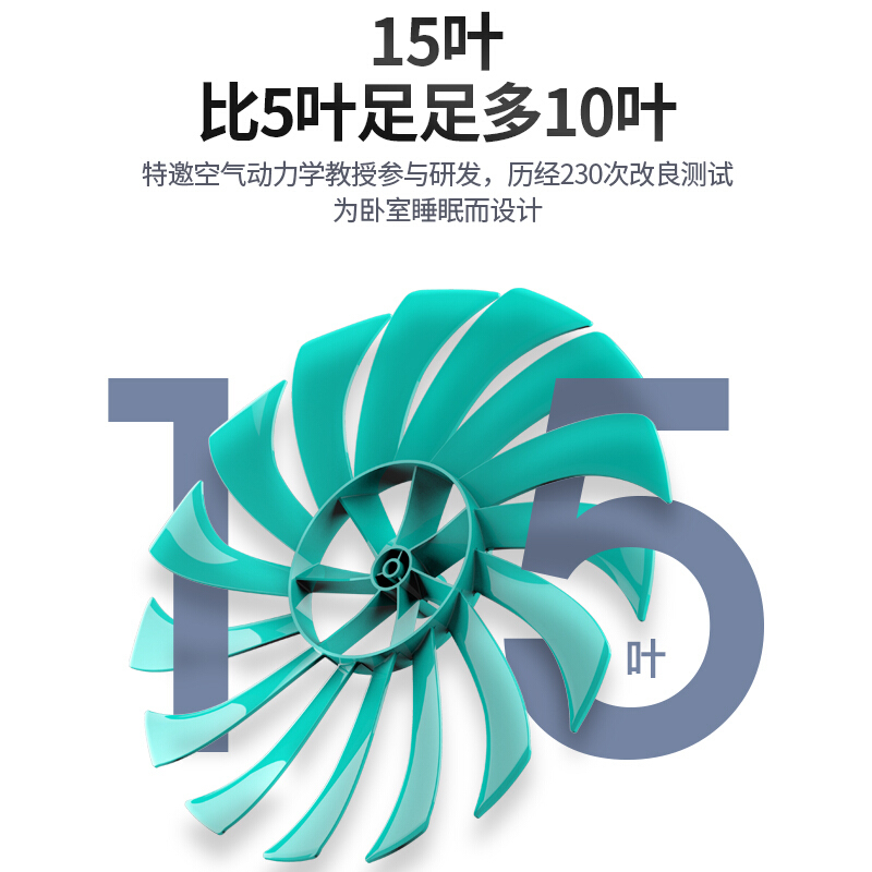 先锋(SINGFUN) 15叶静柔风扇 遥控控制落地扇 电风扇DLD-D7 空气循环扇 4档8小时定时家用摇头小蓝扇