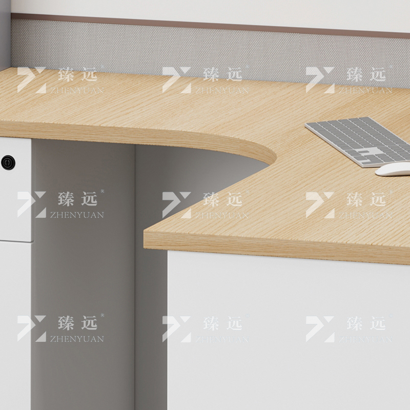 臻远 ZYGW-010职员桌办公桌屏风工作卡位T型四人位高清大图