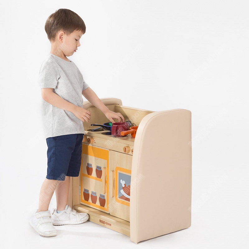 华森葳儿童家具 淘乐幼儿厨房灶台+洗涤台高清大图
