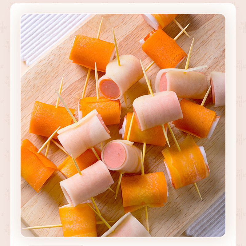 茶花一次性双头牙签装便携专用剔牙神器 [314005]细韧双头竹牙签罐装 500只高清大图