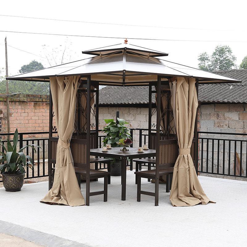 森美人凉亭户外庭院天台花园亭遮阳棚农庄室外茶水亭子防腐木凉亭雨棚