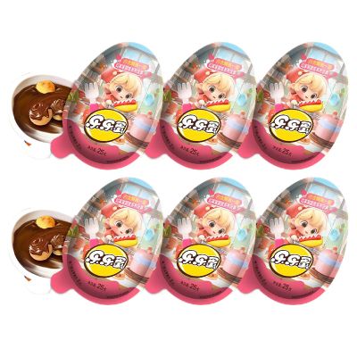 星球杯奇趣小零食乐乐蛋25g*6个可可酱巧克力蘸酱杯糖果半边玩具儿童零食星球杯奇趣小零食【女孩厨房系列】