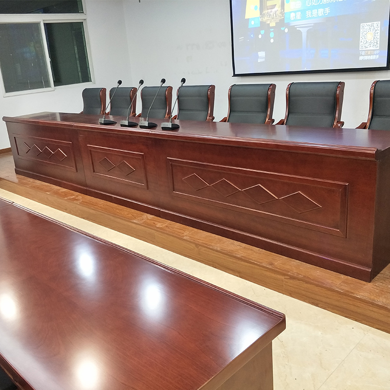 金扎特 办公家具会议室发言台会场演讲台条形桌会议桌大型会议前排长桌子 0.8*0.6*0.75高清大图