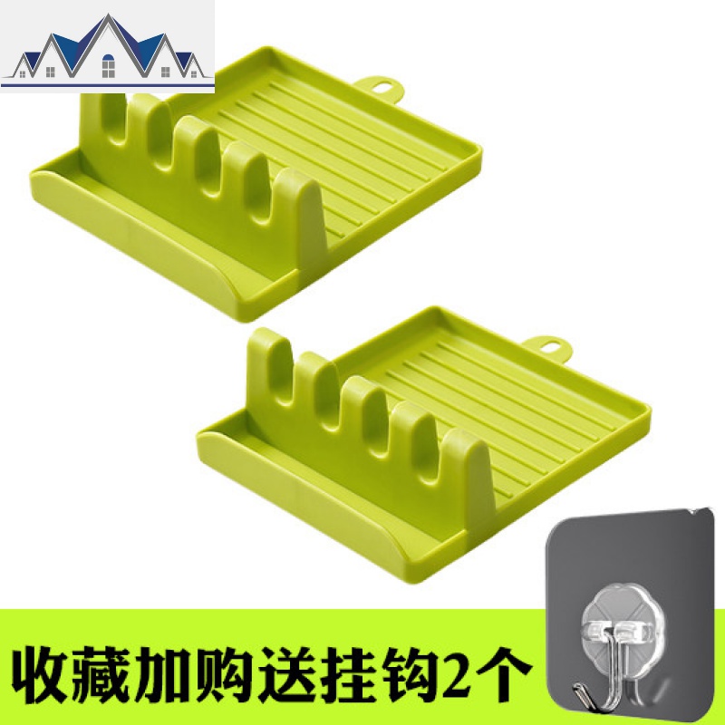 厨房用品大全锅盖架坐式放锅盖的架子置物架家用支架免打孔收纳架_1_589 【绿色】两个装