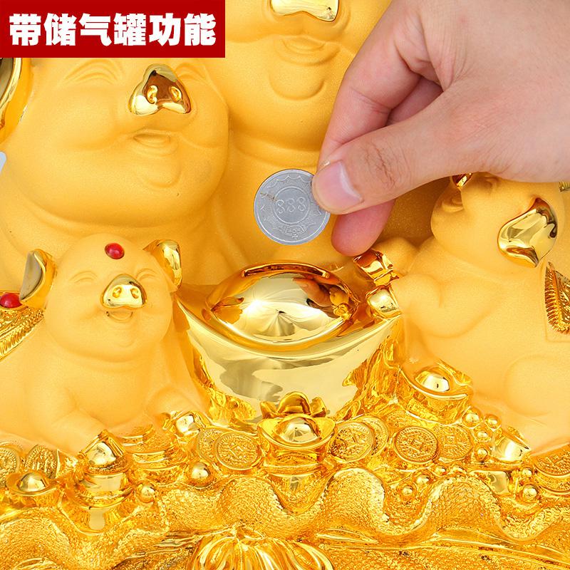 美帮汇金猪存钱储蓄罐大号摆件生肖猪元宝创意家居摆设开业礼品高清大图