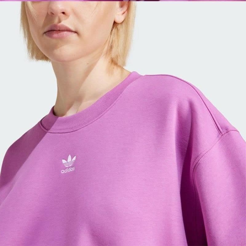 adidas/阿迪达斯三叶草卫衣加绒保暖针织圆领女装套头衫IR5975 C图片