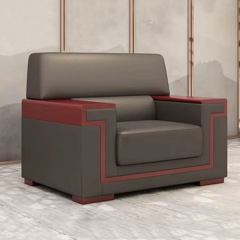 翌嘉yj20140办公接待沙发贵宾接待室会议沙发单人位西皮