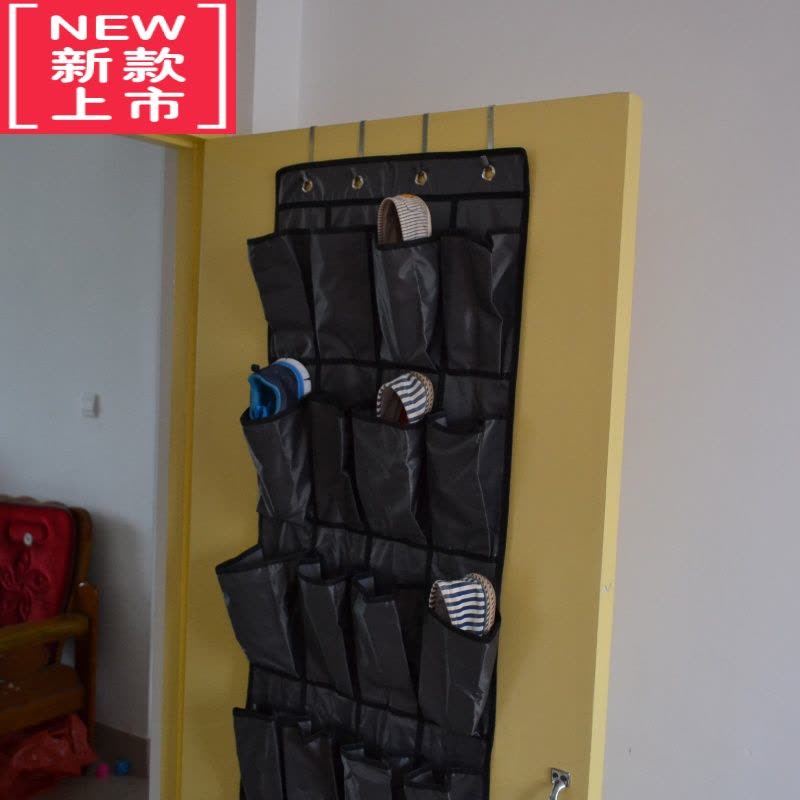 可莉允大容量门后拖鞋挂袋鞋子收纳袋挂袋器墙挂式玩具杂物储物袋鞋袋图片