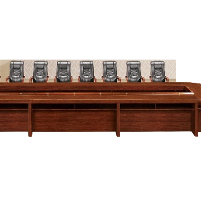 大央会议桌H-8080 8000W*2200D*760H(双层) 办公家具会议桌长方形大型长桌简约现代会议室洽谈桌高清大图