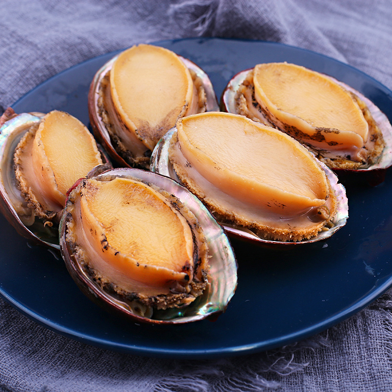 海洋岛去肚去脏即食冷冻鲍鱼海鲜水产生鲜新鲜海产10只(270g)/袋*2