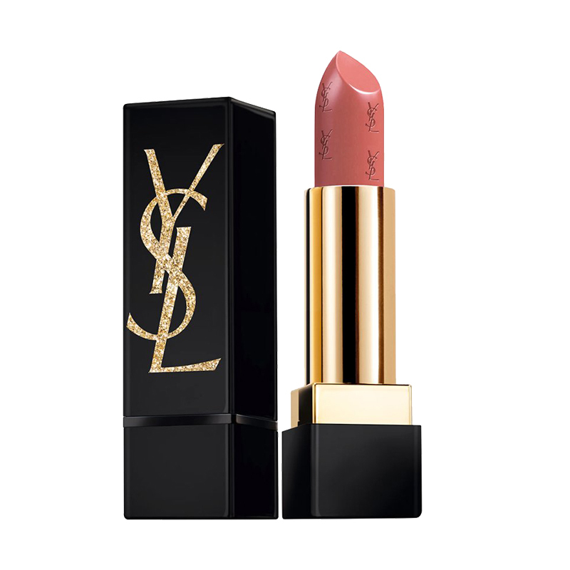 圣罗兰ysl纯口红38g70裸粉色限量版圣诞季限量黑金诱惑节日方管口红