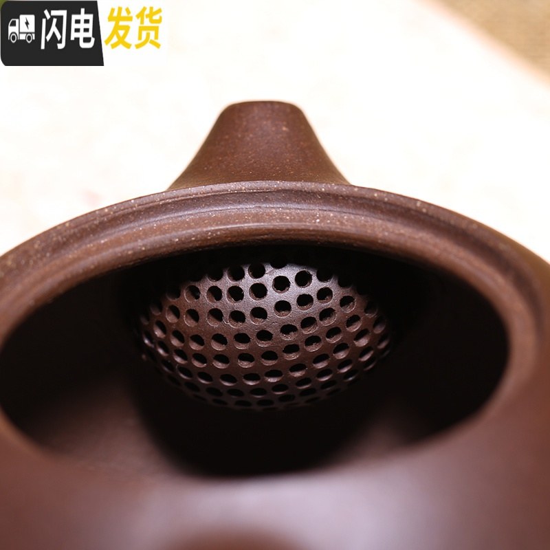 三维工匠宜兴正宗紫砂壶纯全手工家用泡茶大小容量茶具单人套装名家西施壶 大红袍西施,送两只口杯(陈孟君)