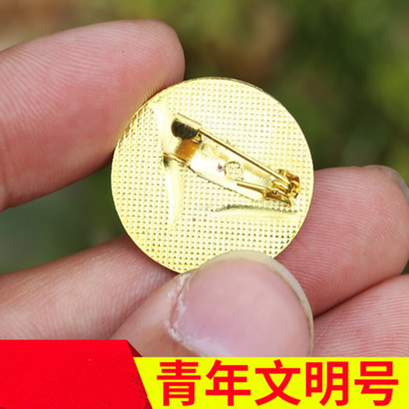 定制 青年文明号徽章 磁铁扣款 尺寸：2.5厘米（一个装）