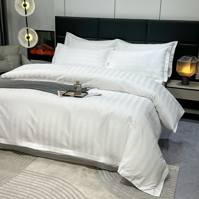 洛菲源 缎条床单 酒店宾馆招待所常用白床单90*220cm条高清大图