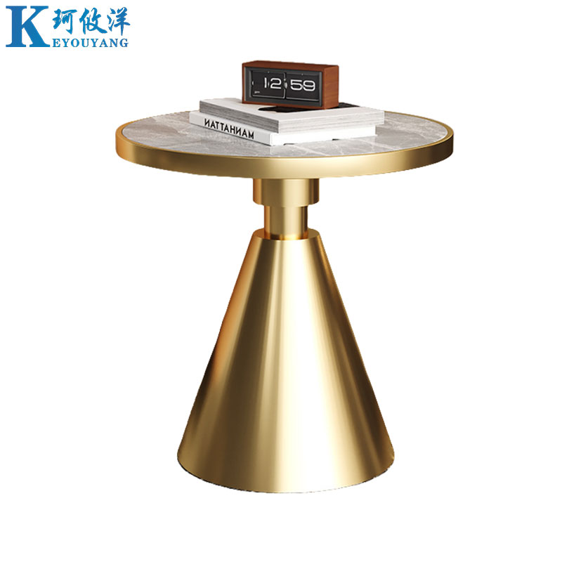 珂攸洋边几金色灰面600*600*600mm张高清大图